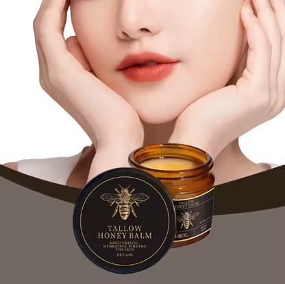 Grass-Fed Beef Tallow & Raw Honey Balm – All-Natural Moisturizing Cream for Soft, Healthy Skin