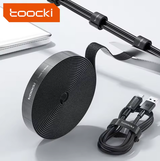Toocki Cable Organizer & Cord Winder – USB Cable Holder, Earphone & Mouse Wire Management Clips – Compatible with iPhone, Samsung, Android