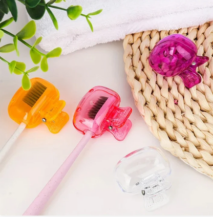 2PC Travel Toothbrush Head Cover – Portable Protective Cap Case for Manual & Electric Brushes