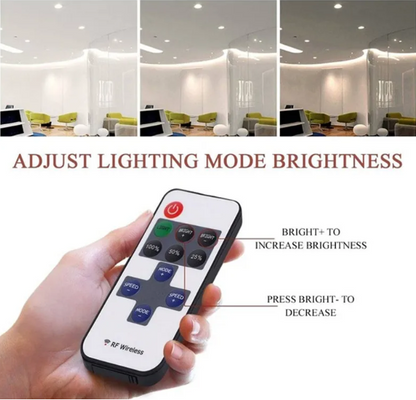 11-Key RF Wireless LED Dimmer Controller 5V–24V for Single-Color 2-Pin 5050/2835 Light Strips