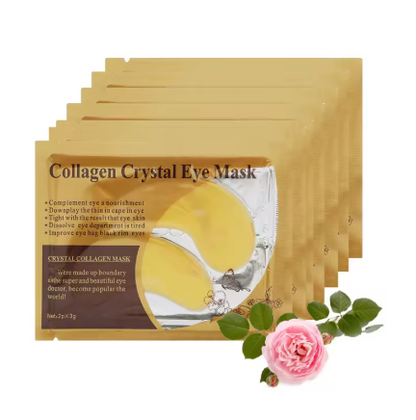 10 Pairs Gold Collagen Under Eye Masks – Nourishing, Hydrating & Anti-Wrinkle Patches