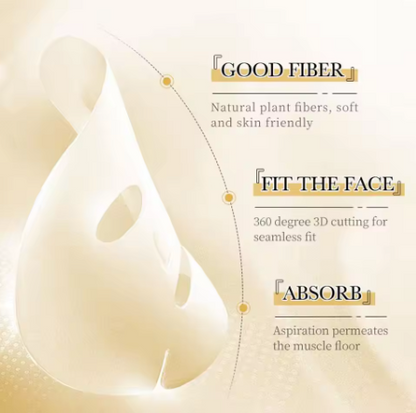 10pcs Vitamin C Ampoule Serum Face Masks – Hydrating, Brightening & Moisturizing Skincare