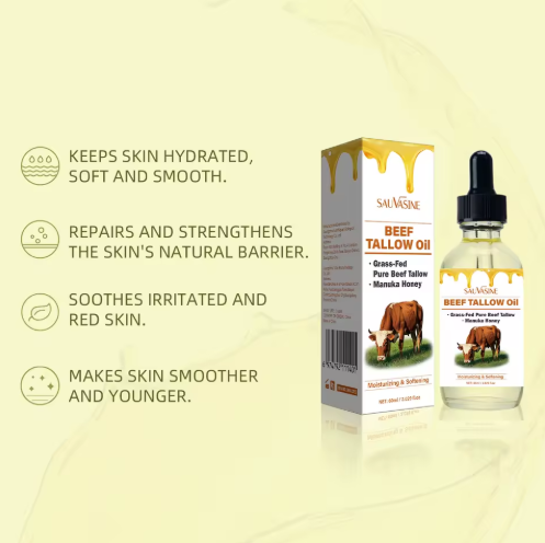 Whipped Honey, Shea Butter & Beef Tallow Body Oil – 100% Natural Skincare