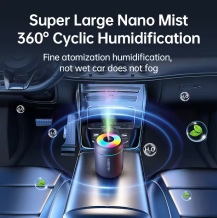 180ml Mini USB Air Humidifier & Essential Oil Diffuser – Aromatherapy Mist Maker with LED Lights for Car, Home & Bedroom