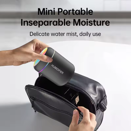 180ml Mini USB Air Humidifier & Essential Oil Diffuser – Aromatherapy Mist Maker with LED Lights for Car, Home & Bedroom