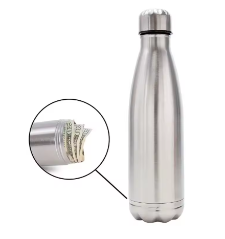 Secret Stash Water Bottle – 750ml Diversion Safe with Hidden Pill & Cash Storage