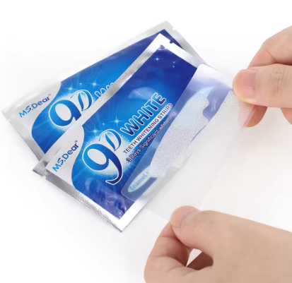 14pcs Box – 9D Teeth Whitening Strips with Toothpaste Gel | Double Elastic Bleaching Strips for Oral Care & Veneers