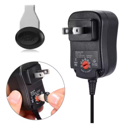 Universal Adjustable AC/DC Power Adapter (3V–12V, 2A/2.5A) with AU Plug & USB Charger Output