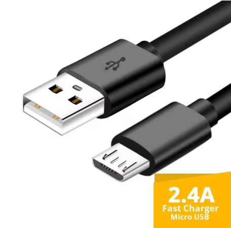 2m Micro USB Fast Charging & Data Sync Cable – Samsung Galaxy, Android Phones & Logitech Compatible