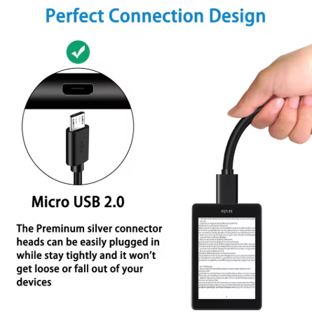 2m Micro USB Fast Charging & Data Sync Cable – Samsung Galaxy, Android Phones & Logitech Compatible