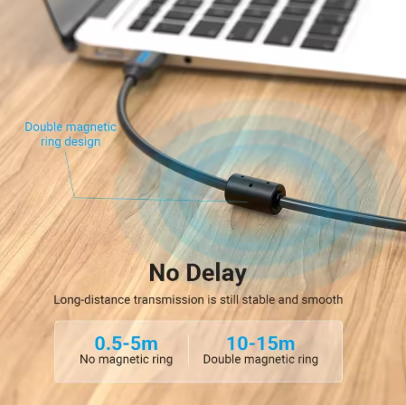 Vention USB 2.0 Printer Cable – USB Type B to USB A Cable for Canon, Epson, HP & ZJiang Label Printers