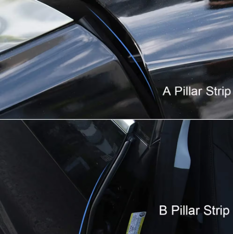 Tesla Model 3 / Model Y Door Seal Kit – Soundproof Rubber Weather Strips for Wind Noise Reduction (2017–2024)