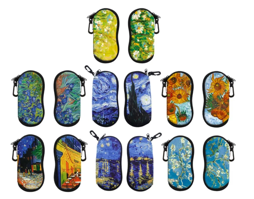 Van Gogh Sunflowers Glasses Case – Unisex Hard Shell Eyeglass & Sunglasses Protector