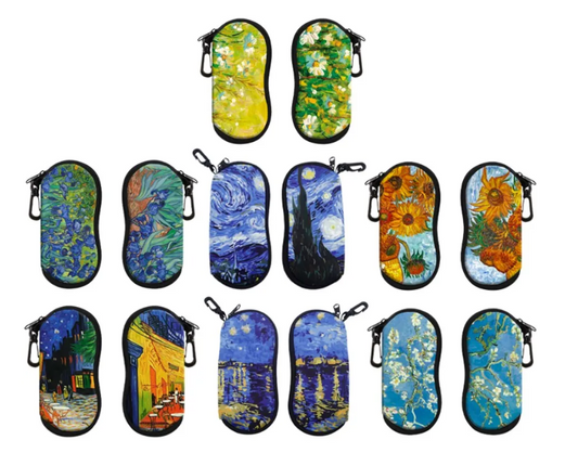 Van Gogh Sunflowers Glasses Case – Unisex Hard Shell Eyeglass & Sunglasses Protector