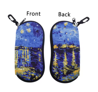 Van Gogh Sunflowers Glasses Case – Unisex Hard Shell Eyeglass & Sunglasses Protector