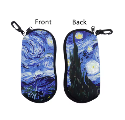 Van Gogh Sunflowers Glasses Case – Unisex Hard Shell Eyeglass & Sunglasses Protector