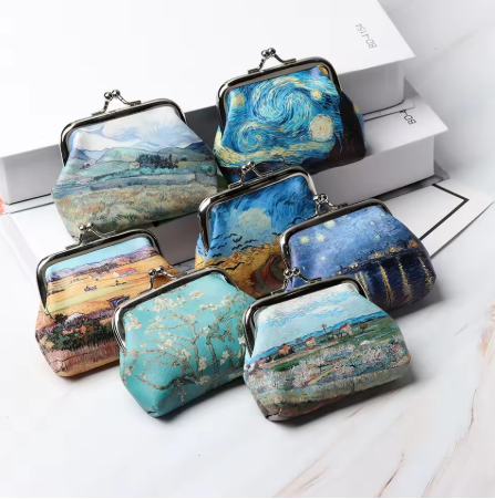 Van Gogh Mini Wallet for Women – Small Coin Purse, Card Holder & Cash Clutch Bag