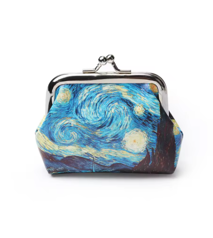 Van Gogh Mini Wallet for Women – Small Coin Purse, Card Holder & Cash Clutch Bag