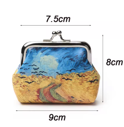 Van Gogh Mini Wallet for Women – Small Coin Purse, Card Holder & Cash Clutch Bag