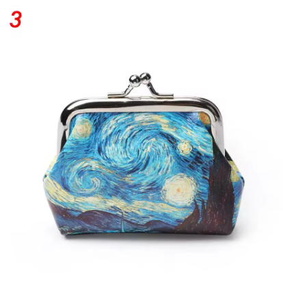 Van Gogh Mini Wallet for Women – Small Coin Purse, Card Holder & Cash Clutch Bag