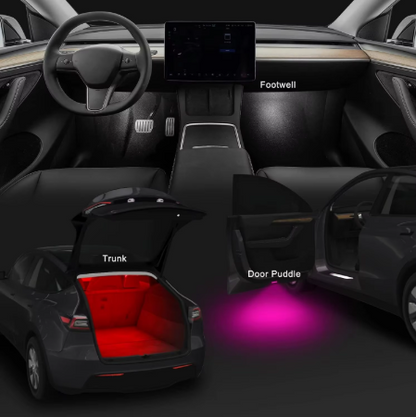 Tesla Model 3 & Model Y Footwell LED Lights – Ultra-Bright Interior Lighting Kit