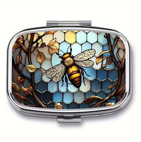 Metal Travel Pill Case – Colorful Small Medicine & Jewelry Organizer Box