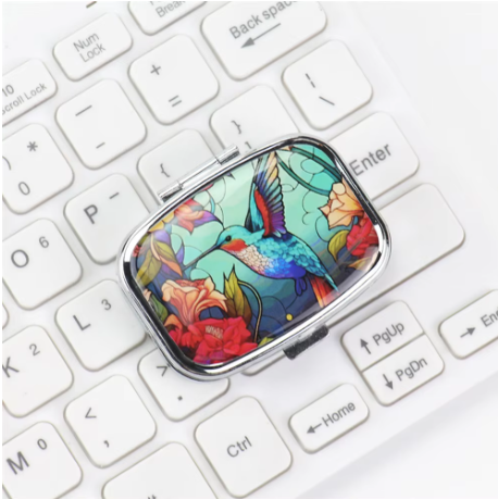 Metal Travel Pill Case – Colorful Small Medicine & Jewelry Organizer Box