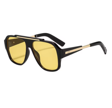 JNPCXI Square Rivet Sunglasses UV400 – Retro Gradient Lens Punk Shades for Men & Women