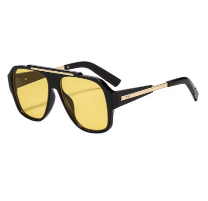 JNPCXI Square Rivet Sunglasses UV400 – Retro Gradient Lens Punk Shades for Men & Women