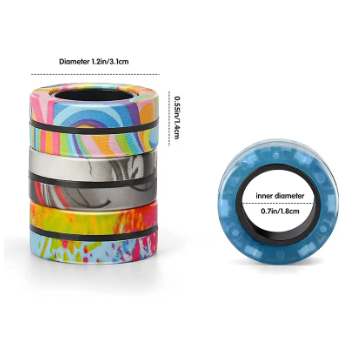 Magnetic Fidget Rings Set – 3PCS Spinner Magnet Toy for Stress Relief, Focus & Anxiety | Sensory Desk Toy for Adults, Teens & Kids
