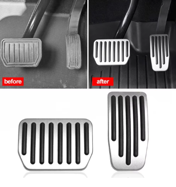 Tesla Model 3 Highland & Model Y Performance Pedal Covers – Non-Slip Aluminum Accelerator, Brake & Foot Rest Pedal Pad Set Accessories