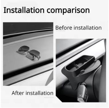 Tesla Model 3/Y Steering Wheel Silicone Storage Tray – Hidden Glasses & Phone Holder (2021–2023)