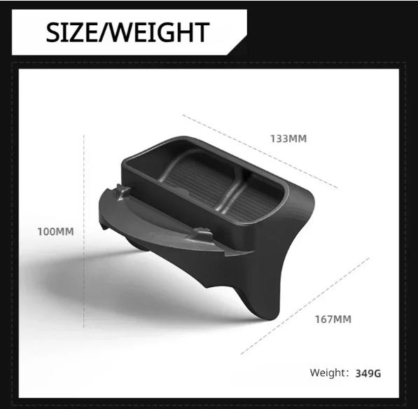 Tesla Model 3/Y Steering Wheel Silicone Storage Tray – Hidden Glasses & Phone Holder (2021–2023)