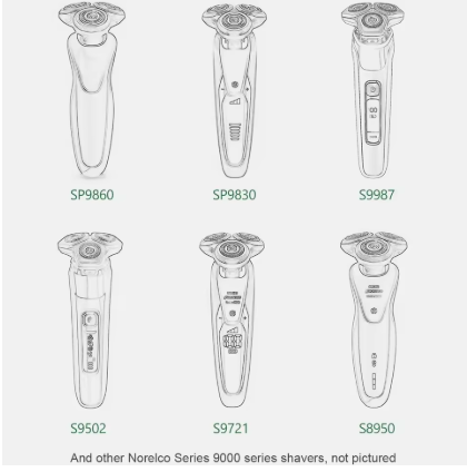 SH91 Replacement Shaving Heads for Philips Series 9000 Electric Shavers – Compatible with S9985, S9987, SP981X, SP9820, SP986X, SP9861 & SP9863 Models