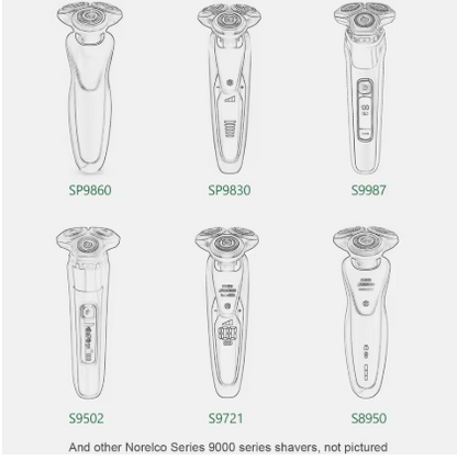 SH91 Replacement Shaving Heads for Philips Series 9000 Electric Shavers – Compatible with S9985, S9987, SP981X, SP9820, SP986X, SP9861 & SP9863 Models