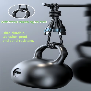 120W 3-in-1 Fast Charging Cable – USB-C, Lightning & Micro USB Charger Cord for iPhone, Samsung, Xiaomi & Huawei
