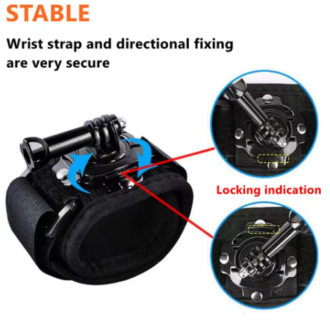 360° Rotating Wrist Strap Mount for GoPro HERO & Action Cameras