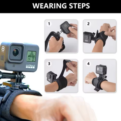 360° Rotating Wrist Strap Mount for GoPro HERO & Action Cameras