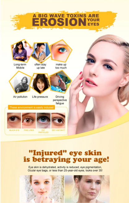 10 Pairs Gold Collagen Under Eye Masks – Nourishing, Hydrating & Anti-Wrinkle Patches