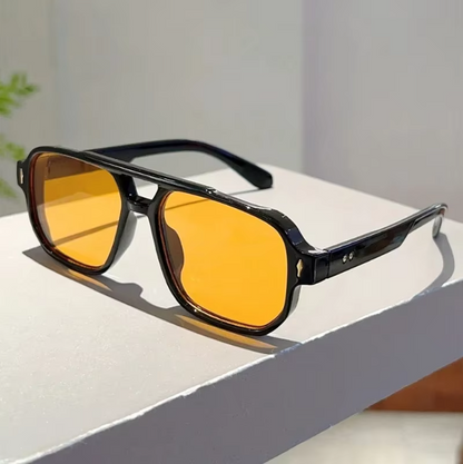 Vintage Double Bridge Square Sunglasses