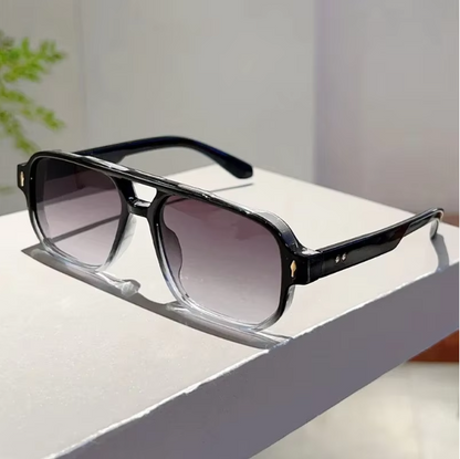 Vintage Double Bridge Square Sunglasses