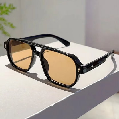 Vintage Double Bridge Square Sunglasses