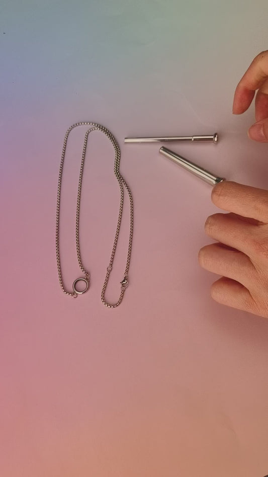 'Future Spoons' Discreet Spring-Loaded Straw & Spoon Necklace – Stainless Steel Tool