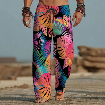 Men's psychedelic print baggy festival pants – Neon Jungle