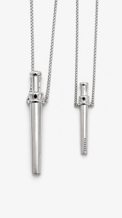 “Future Spoons” Stainless Steel Telescopic Necklace Pendant