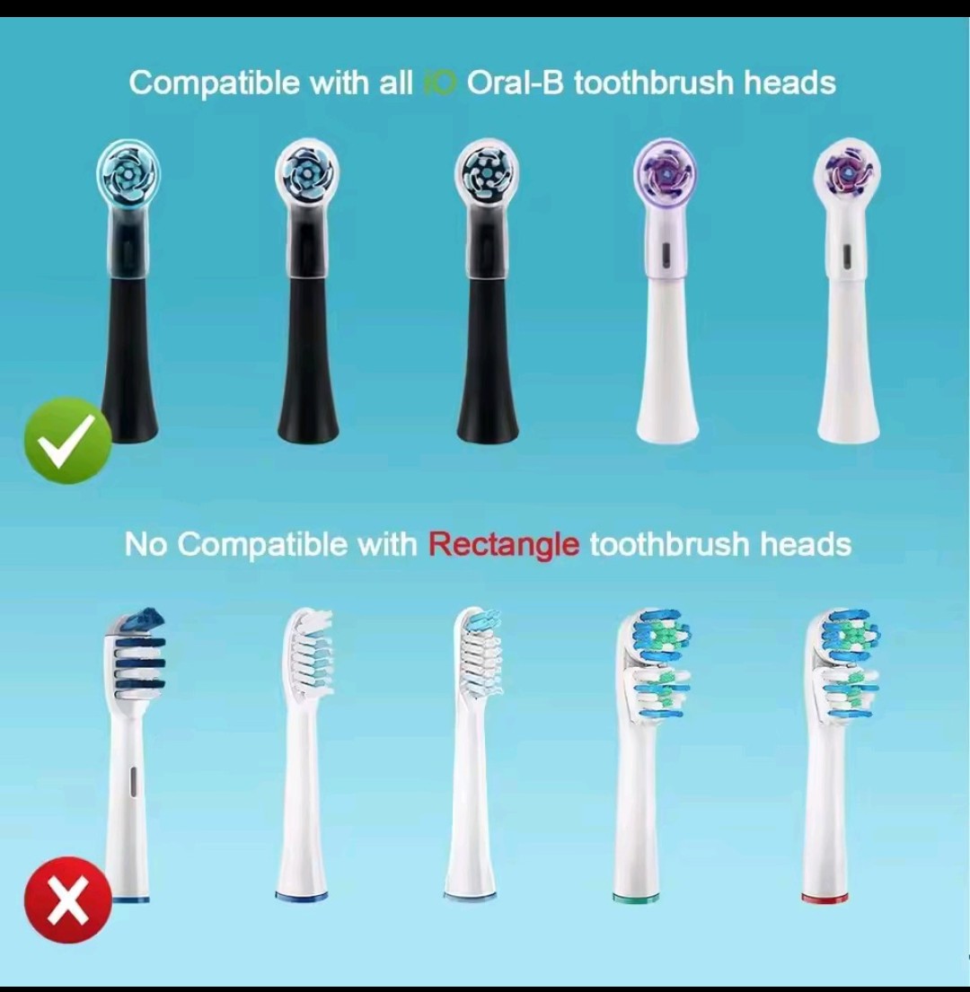 Toothbrush Head Protective Caps Compatible with Braun Oral-B & iO Electric Toothbrush Heads- 4 Pack