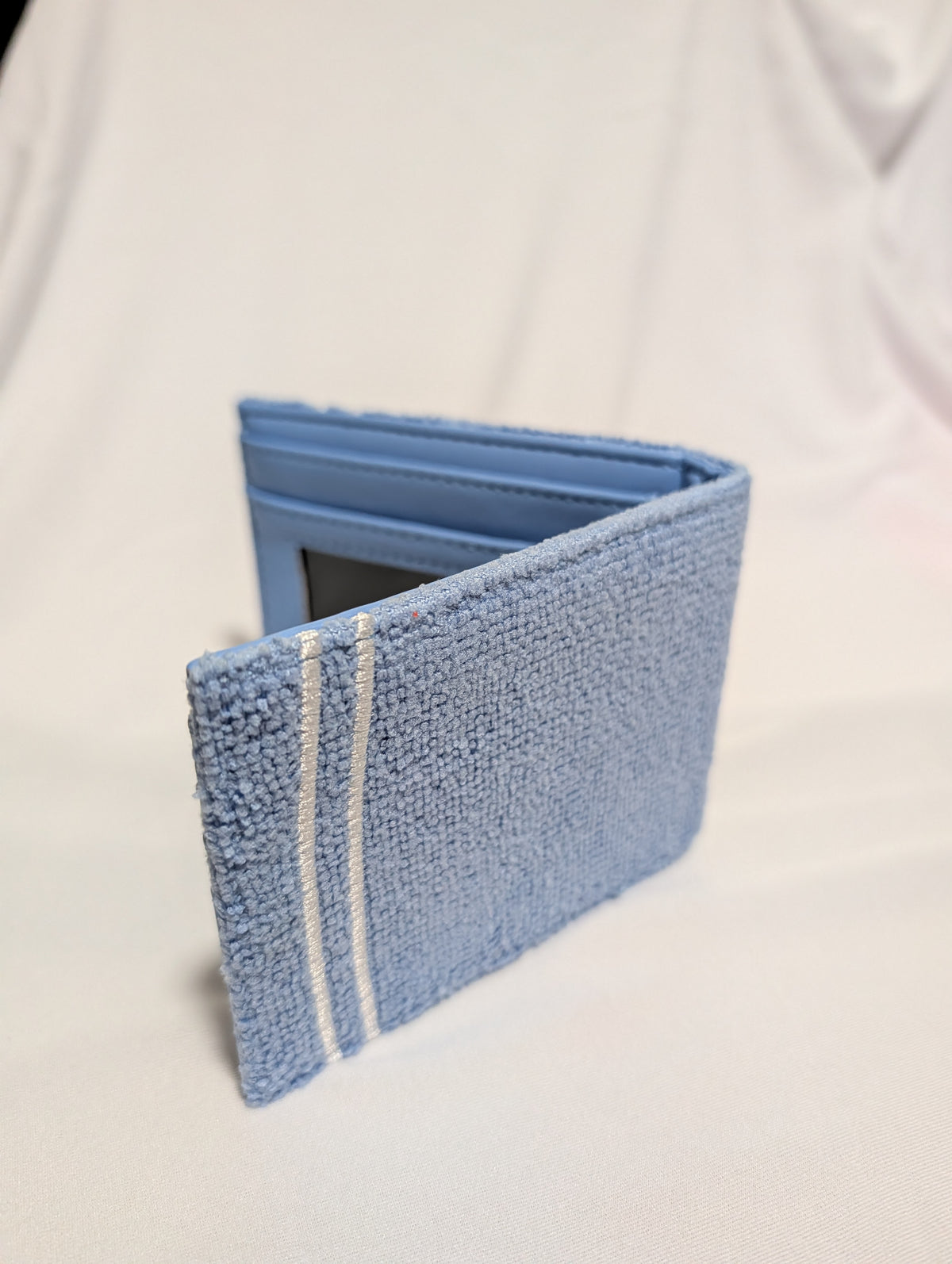 Funny Cartoon Wallet – Blue Plush Fabric