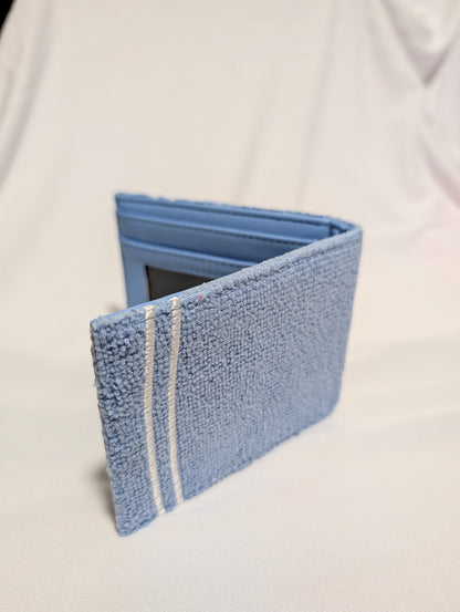 Funny Cartoon Wallet – Blue Plush Fabric