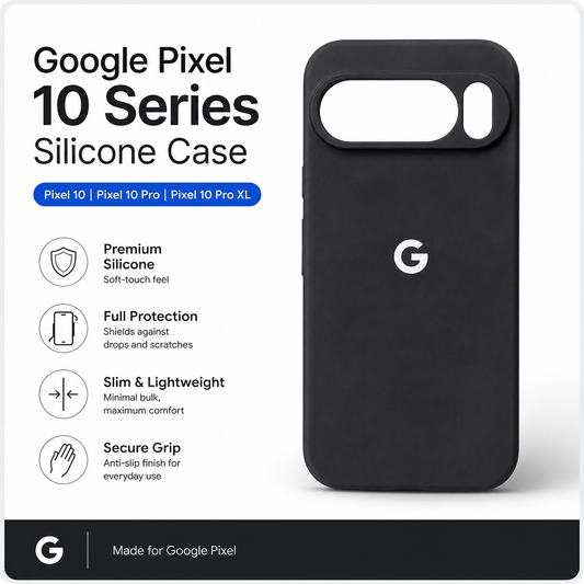 Google Pixel 10 / 10 Pro / 10 Pro XL Liquid Silicone Case – Shockproof Soft Protective Cover