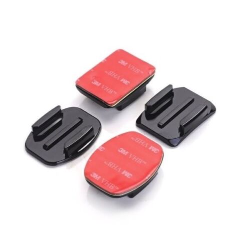 Adhesive Mounts compatible with GoPro - 2 Pack (Flat and Curved)